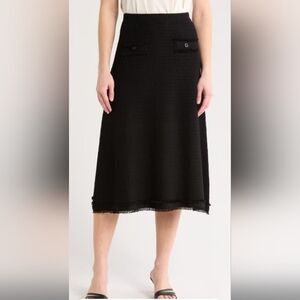 🖤 Elegant Black Knit  A-Line Skirt